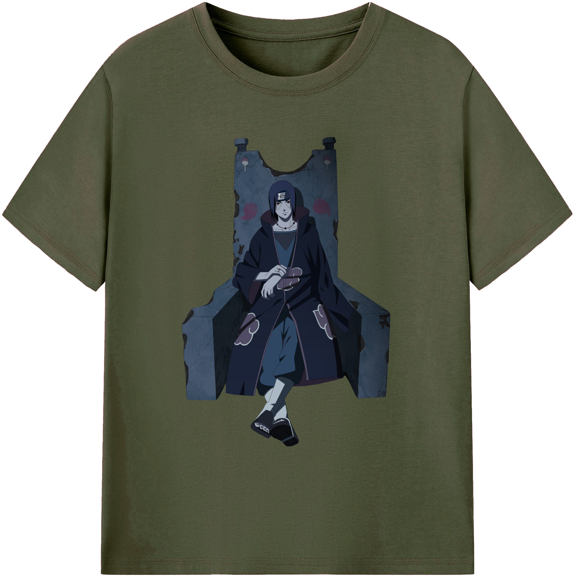 （画像用） NARUTO -ナルト- うちは イタチ Uchiha Itachi 綿100％ メンズ半袖Tシャツ｜肌触りやわらか＆通気性